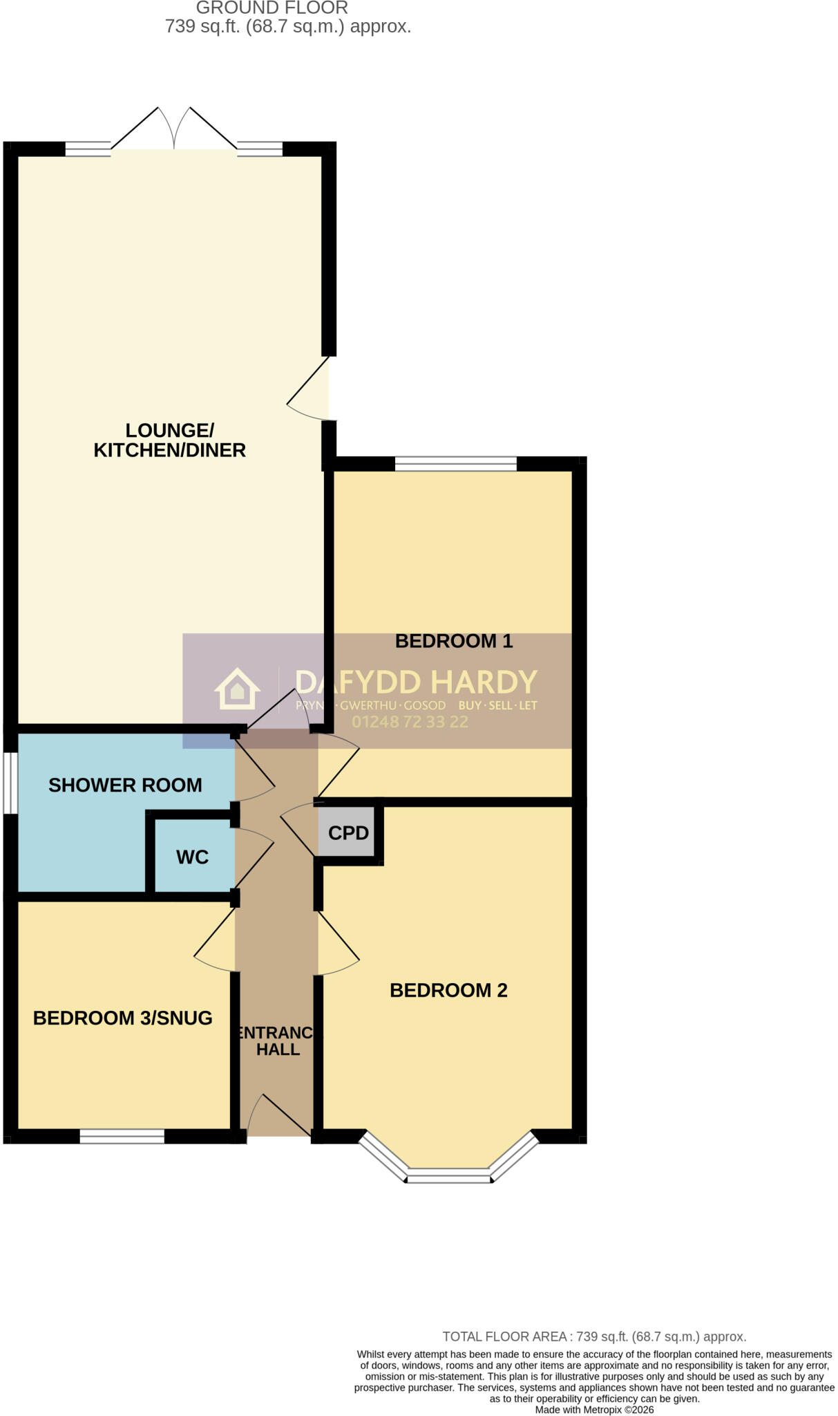 Moel Gwyl, Ffestiniog, Blaenau Ffestiniog, Gwynedd, LL41 floorplan