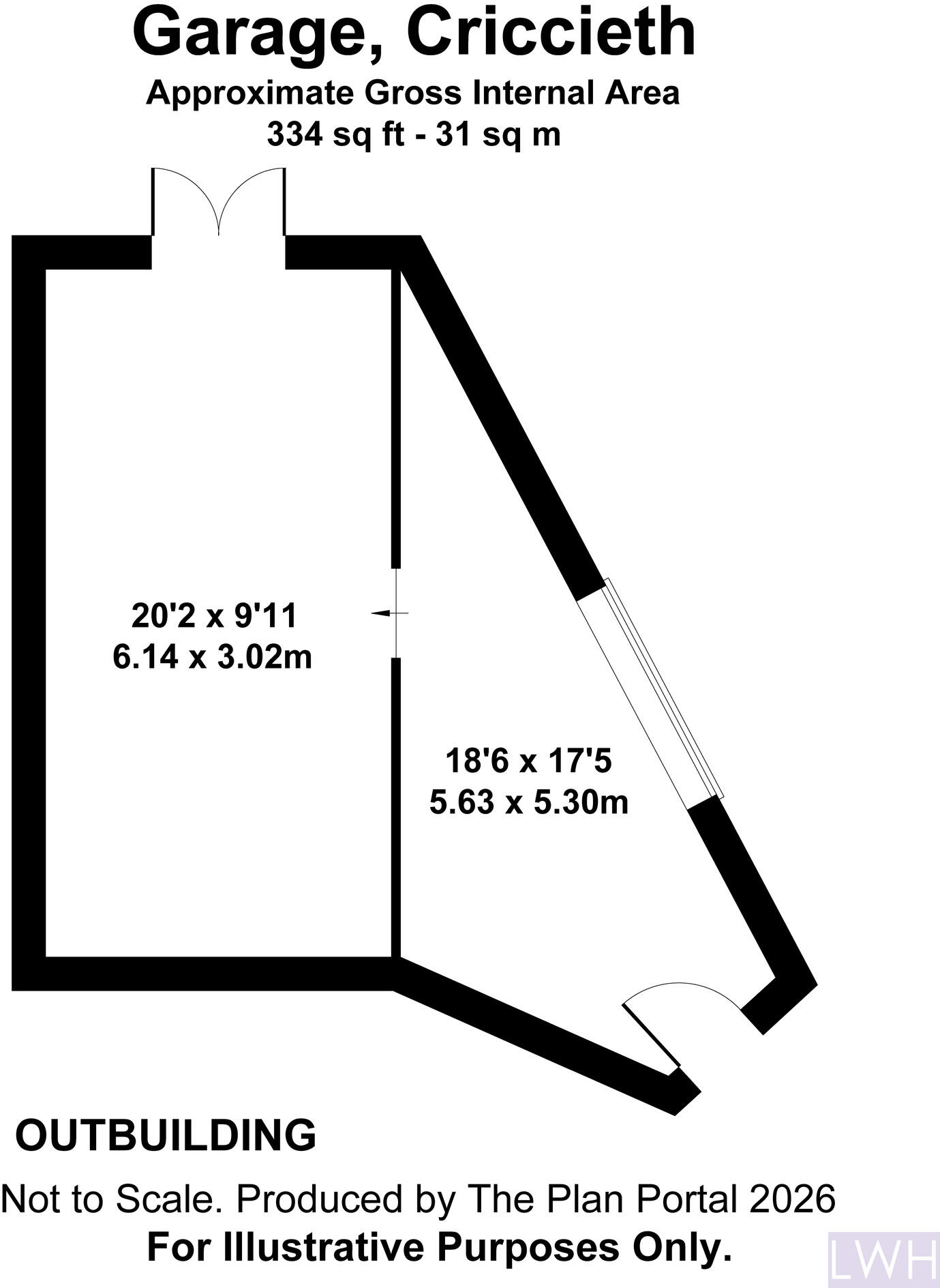 Garage, Criccieth floorplan