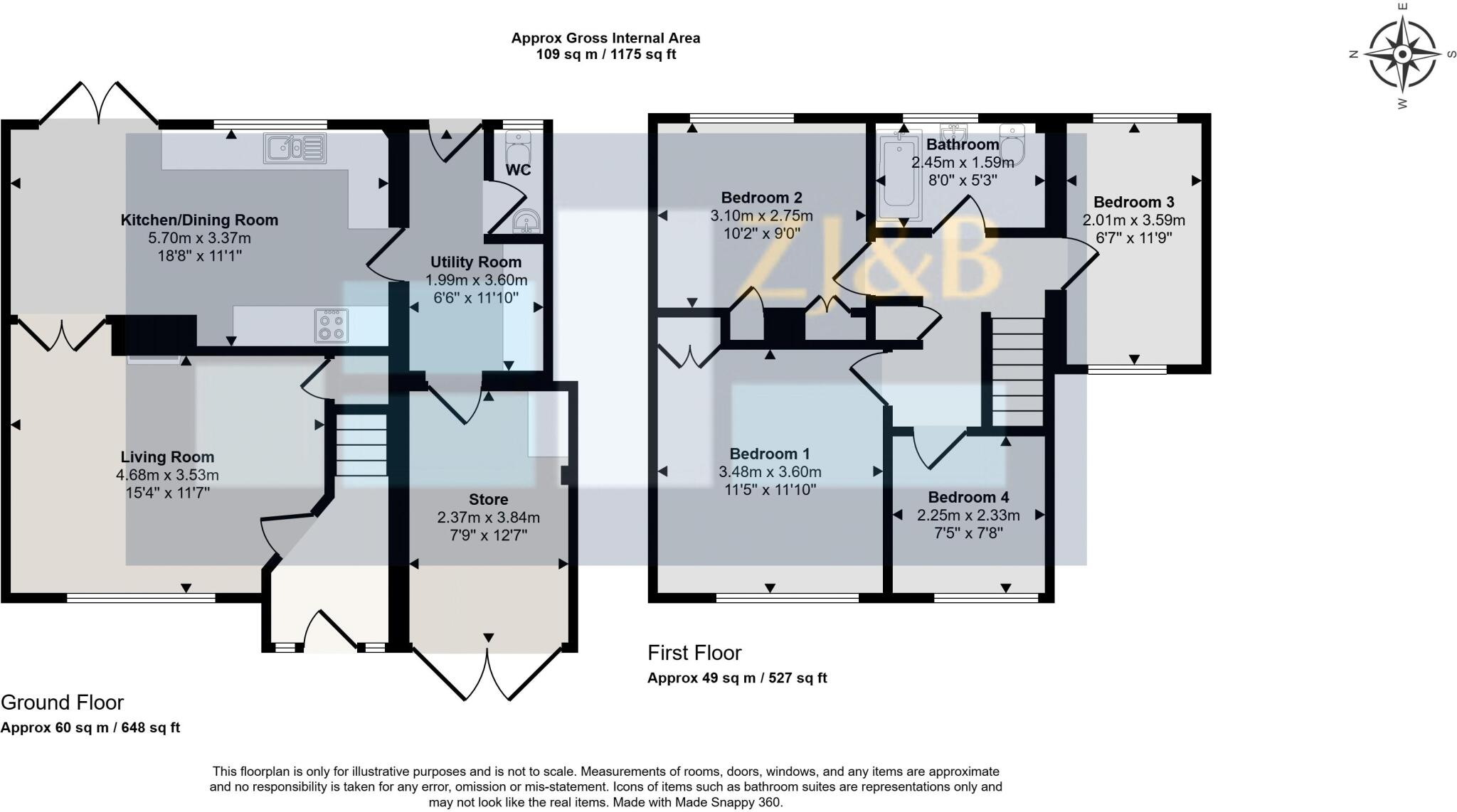 Ludford Drive, Heath Farm, Shrewsbury, SY1 3DP floorplan