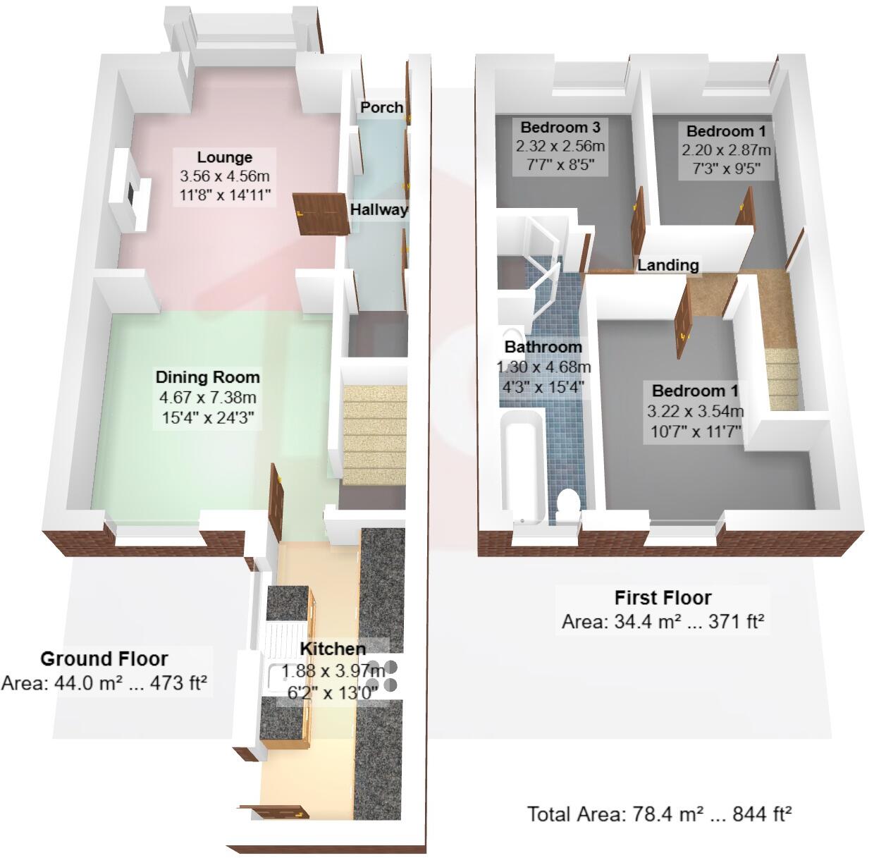 Gordon Road, Fleetwood, Lancashire, FY7 floorplan