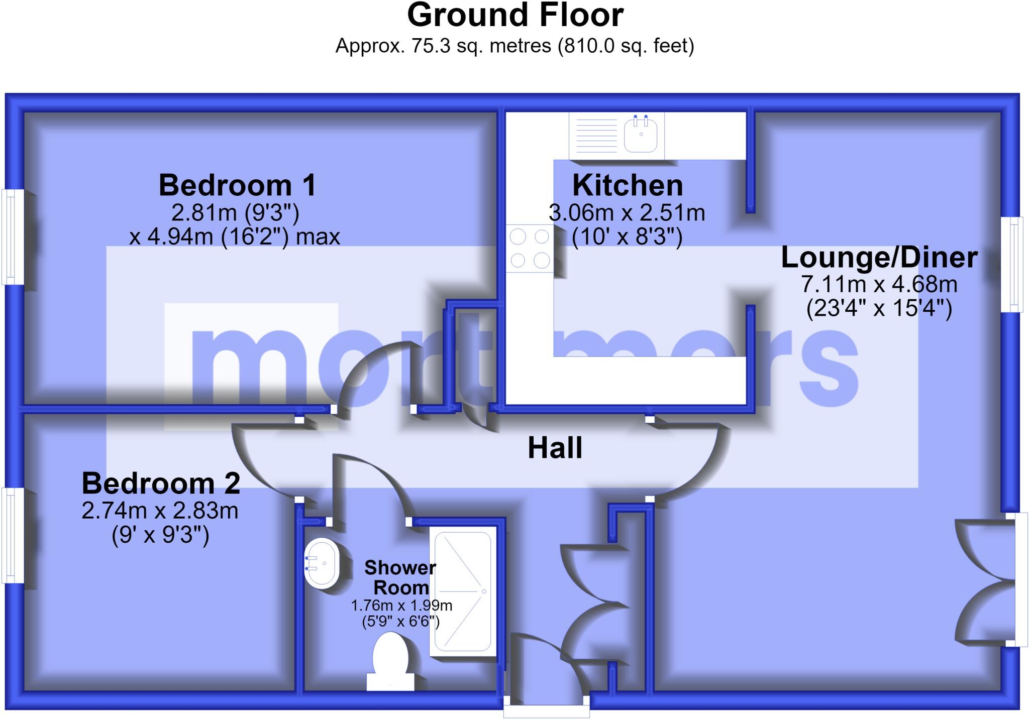 Gladstone Close, Blackburn, Lancashire, BB2 floorplan