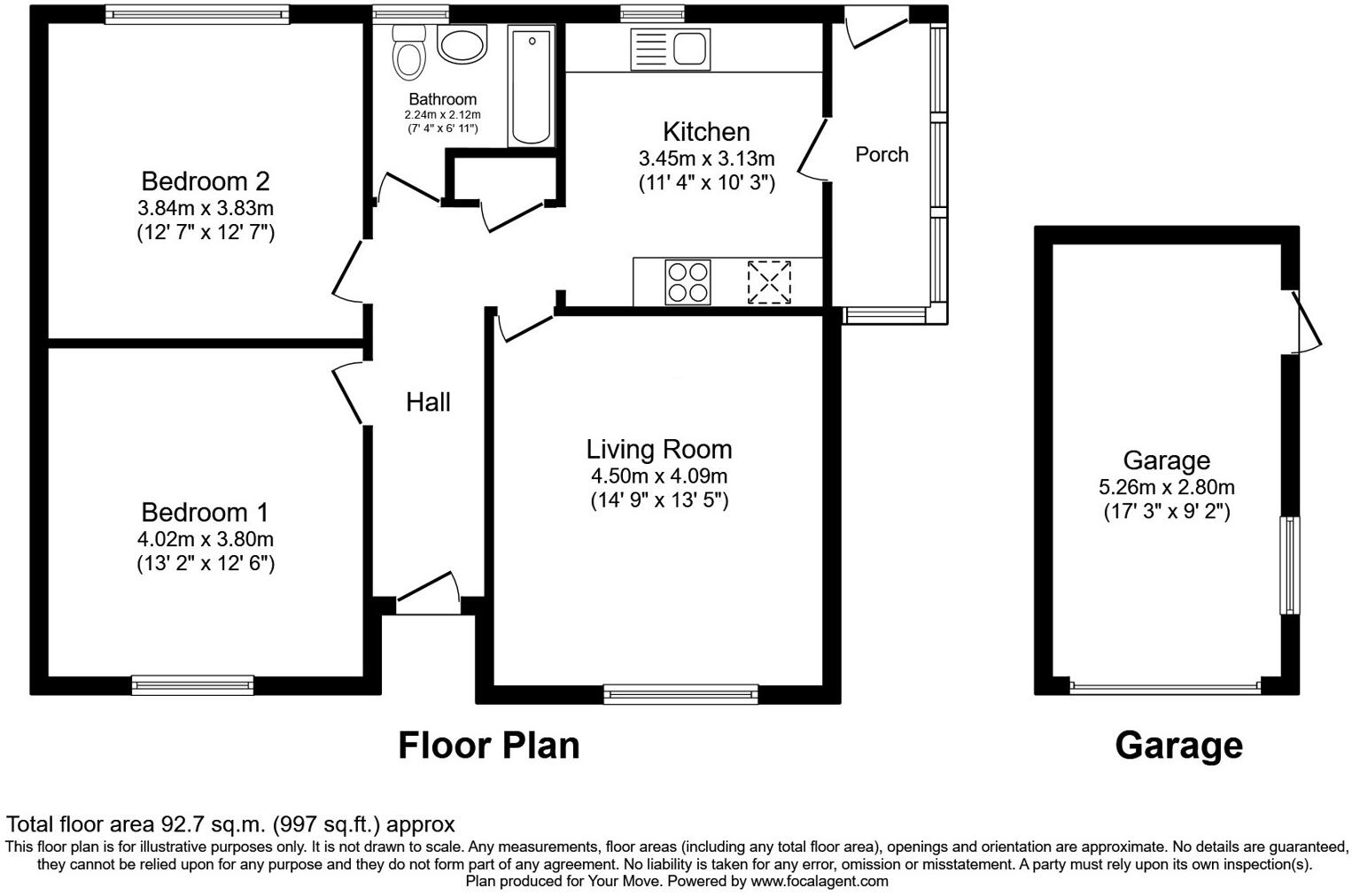 West Spur, Moor Row, Cumbria, CA24 floorplan