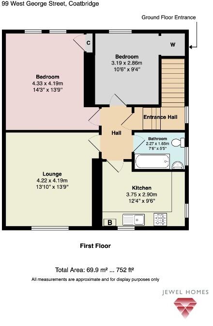 West George Street, Coatbridge, North Lanarkshire, ML5 floorplan