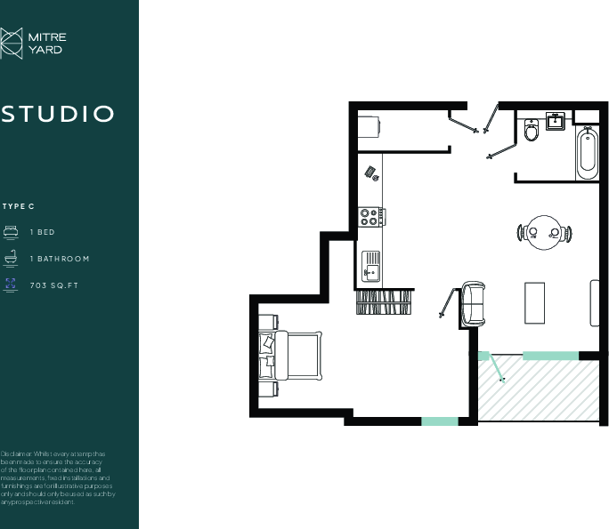 Flat E-501, Mitre Yard, 104-106 Scrubs Lane, London, NW10 floorplan