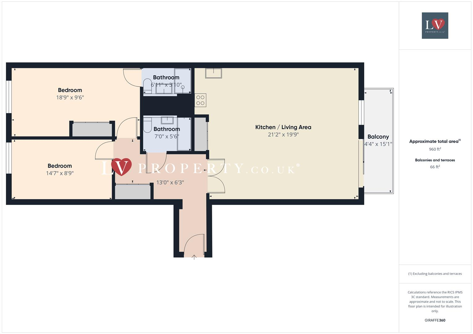 Ryland Street, Birmingham, West Midlands, B16 floorplan