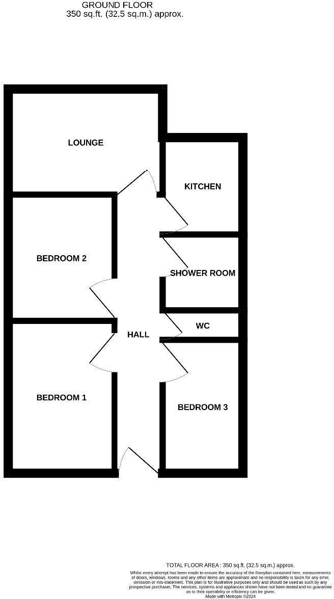 3 Bedroom Student Home - 23 Hawe Close, UKC floorplan