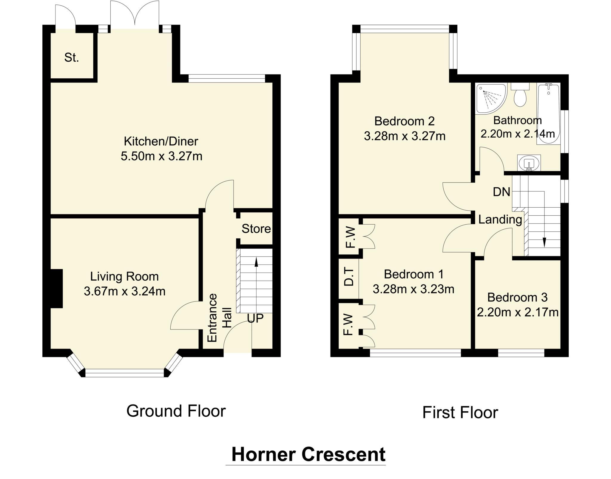 Horner Crescent, Batley floorplan