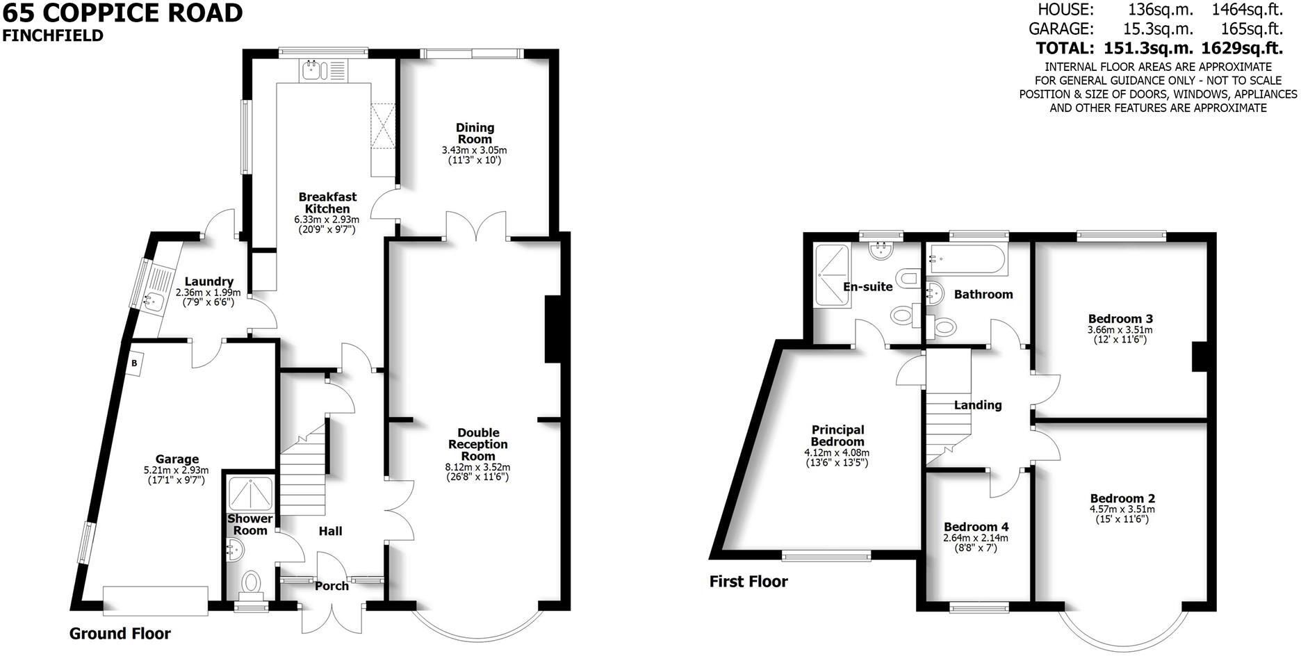 65 Coppice Road, Finchfield, Wolverhampton, WV3 8BW floorplan