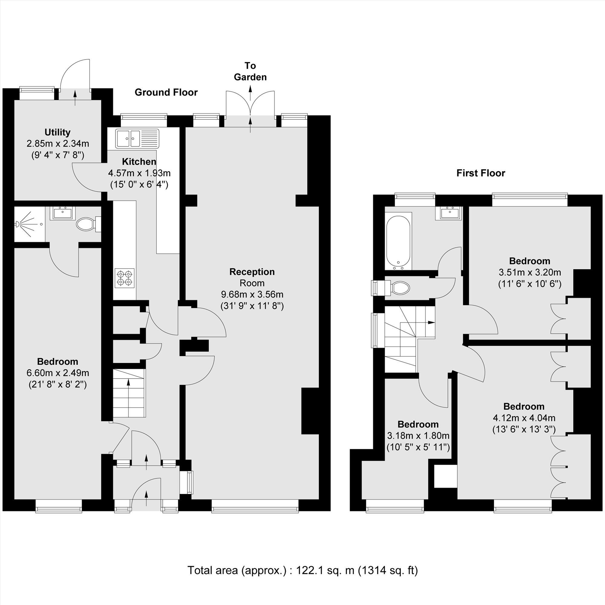 Langdale Gardens, Perivale floorplan