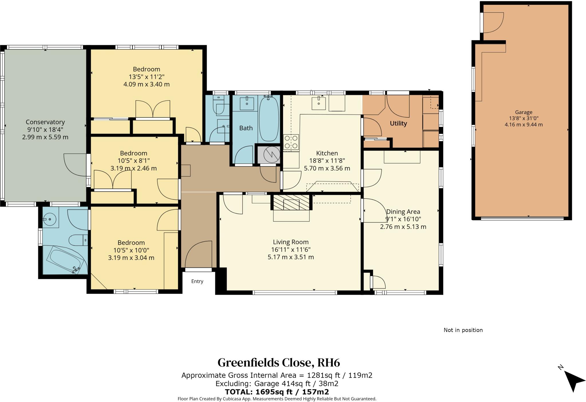 Greenfields Close, Horley, Surrey, RH6 floorplan