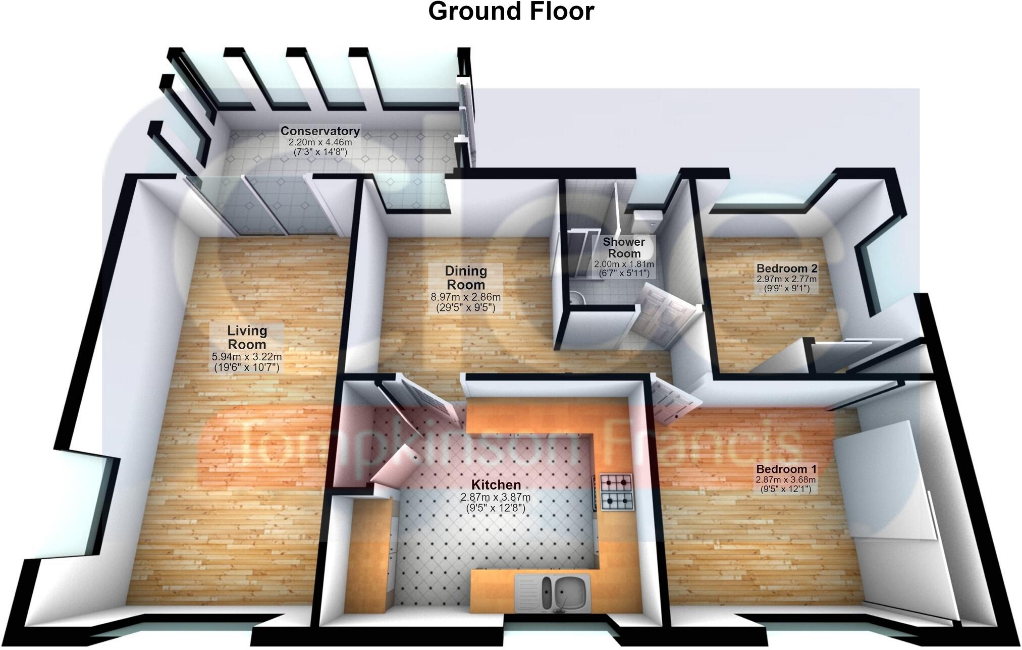 Oak Drive, Woodland Park, Waunarlwydd, Swansea, City And County of Swansea. floorplan