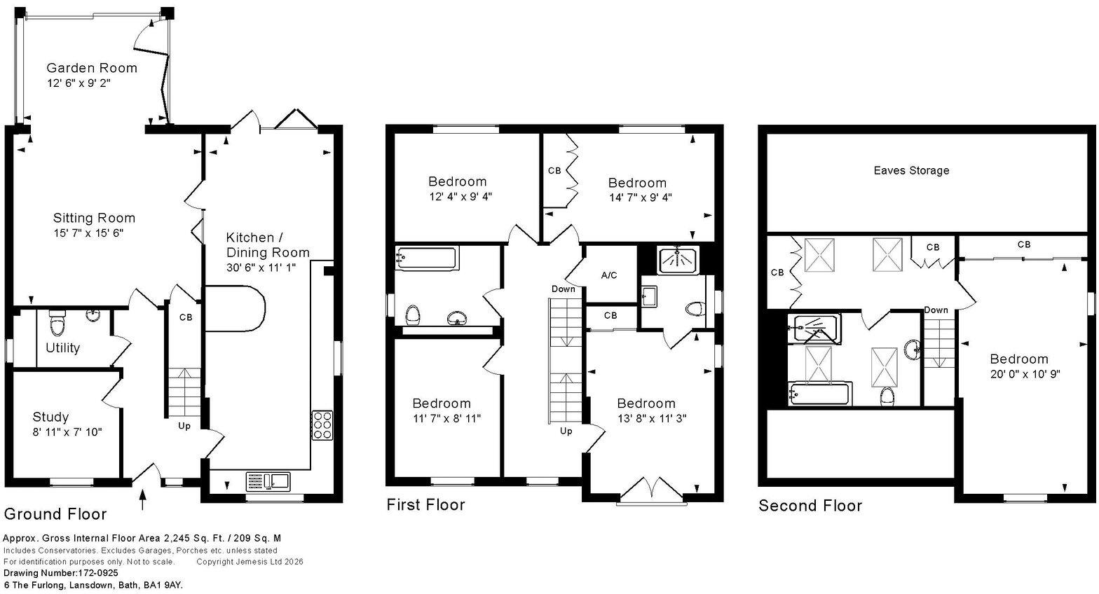 The Furlong, Lansdown floorplan