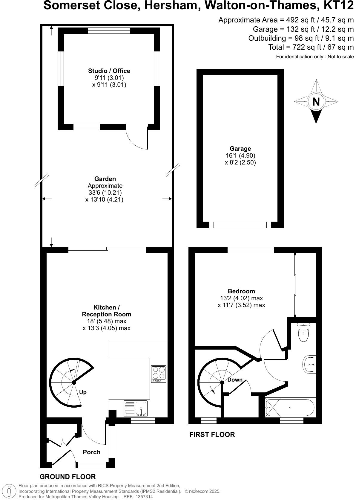 Somerset Close, Walton-on-Thames, Surrey, KT12 floorplan