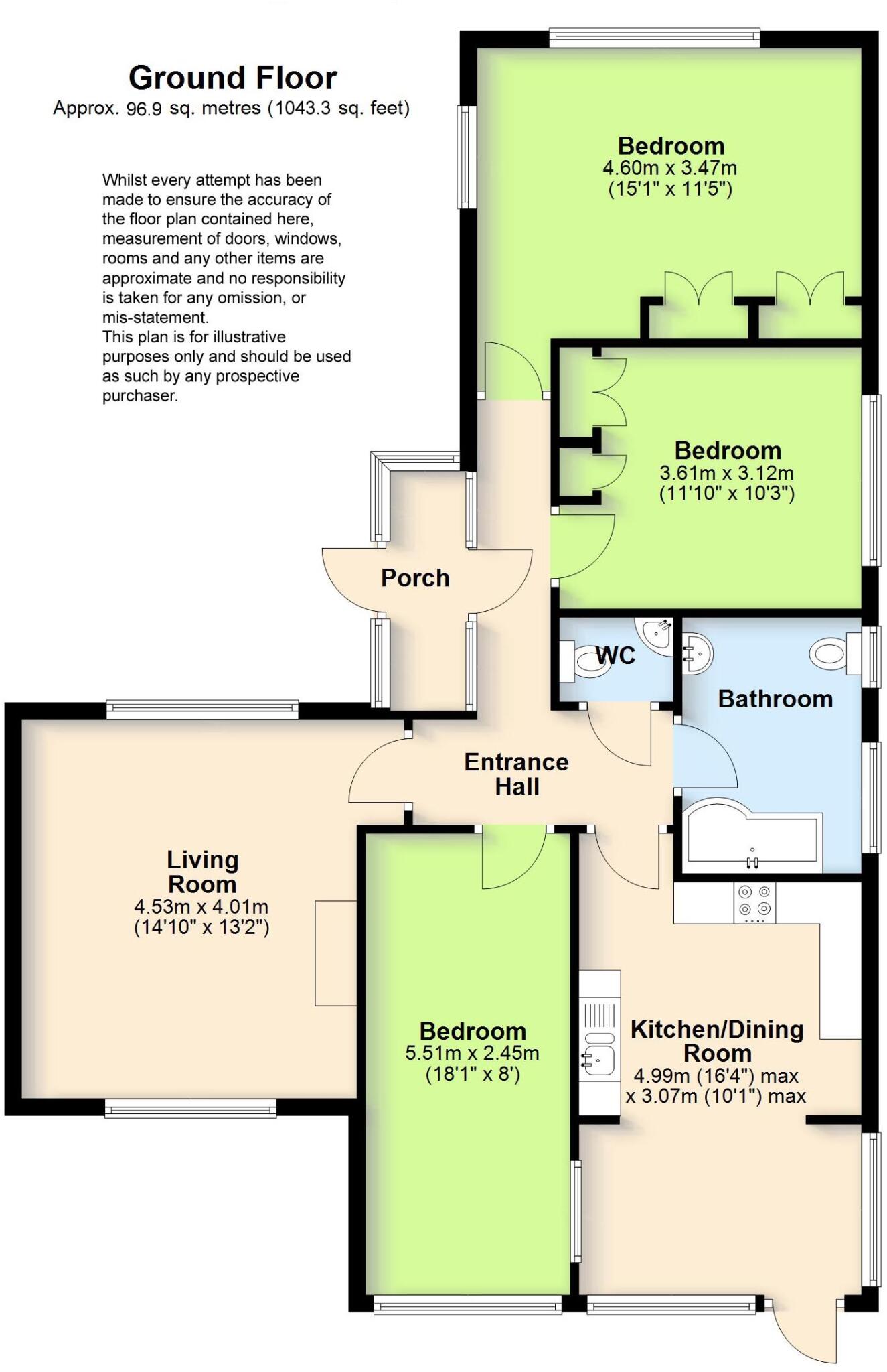 Sea Lane, Ferring, Worthing, West Sussex, BN12 floorplan
