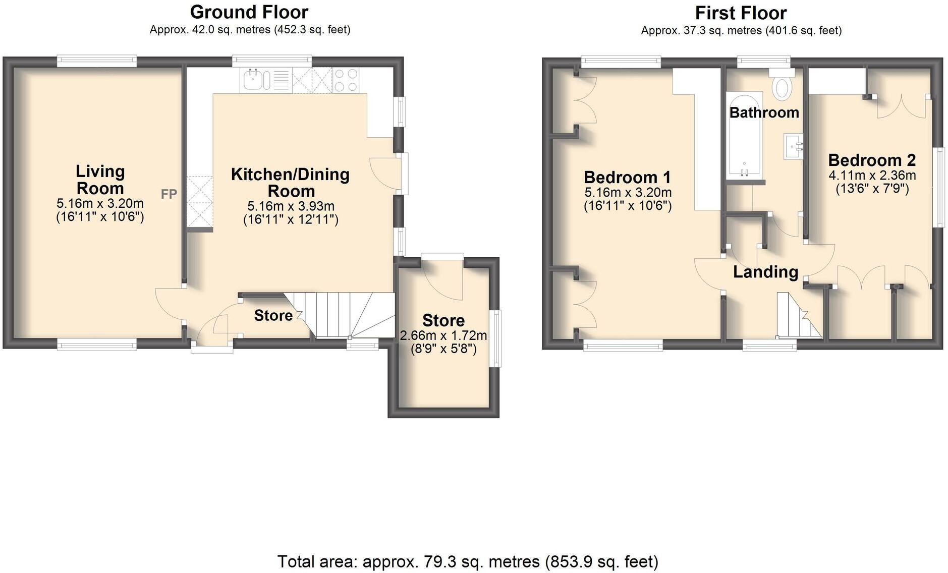 Richmond Hall Crescent, Sheffield, S13 floorplan