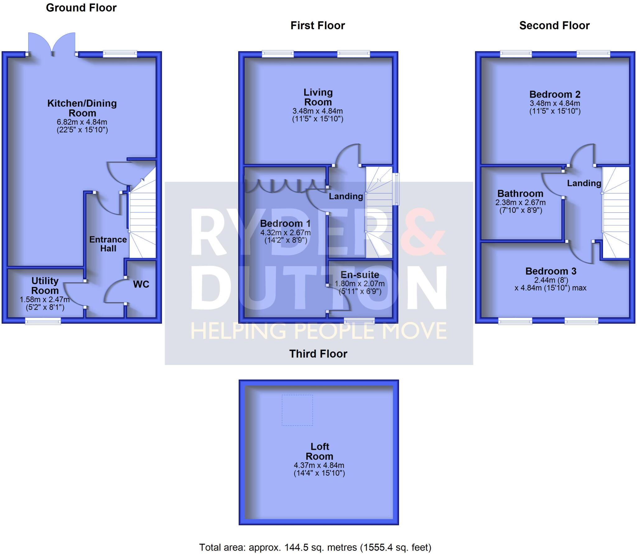 Park View, Holmfield, Halifax, West Yorkshire, HX2 floorplan