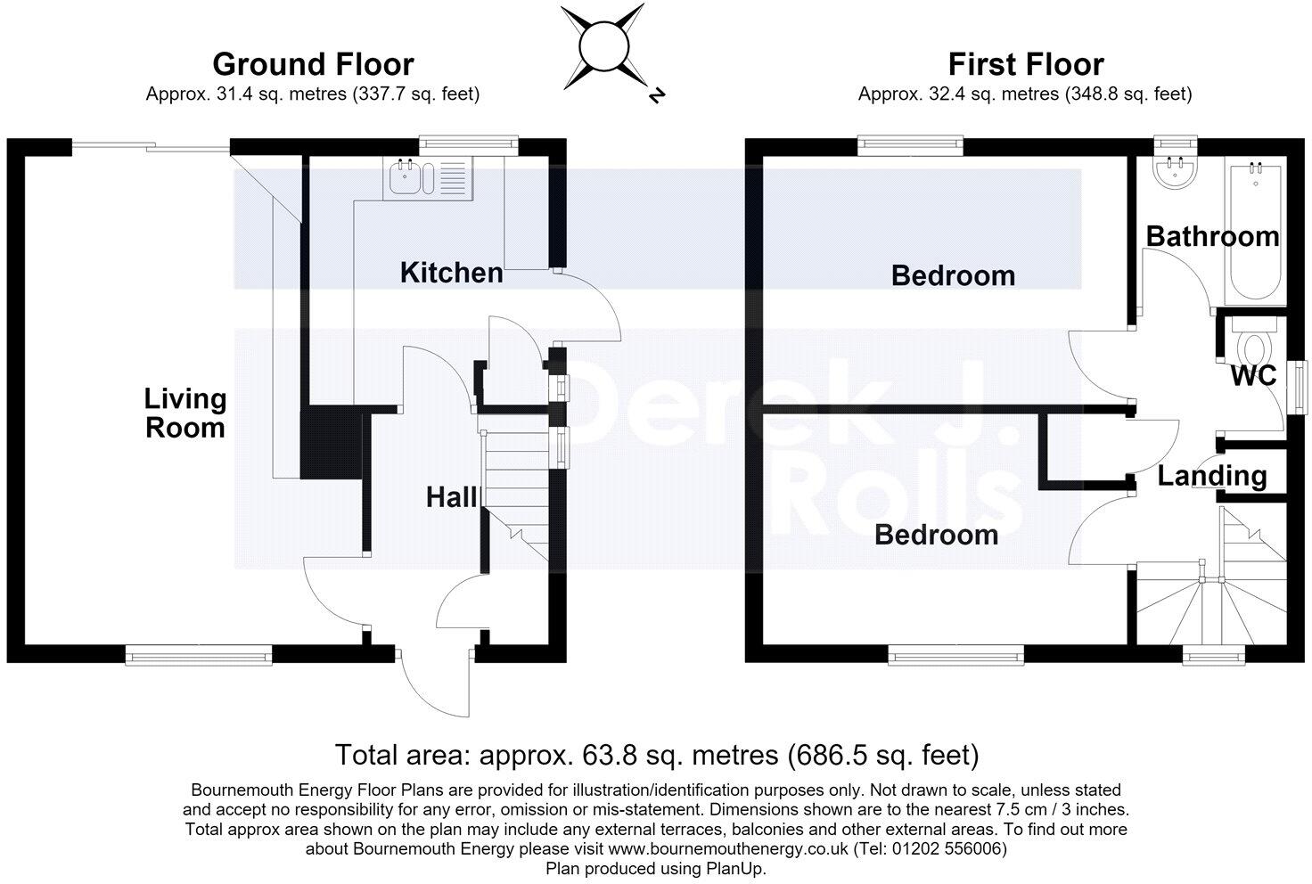 Poole Lane, Bournemouth, Dorset, BH11 floorplan