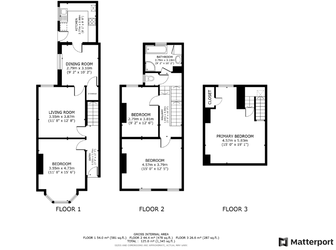 124 Noel Street, Forest Fields, Nottingham, NG7 6AU floorplan