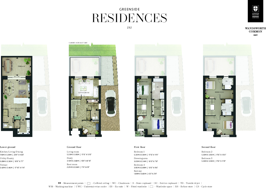Wandsworth Common, 
9 Bicknell Way,
SW17 0LP floorplan