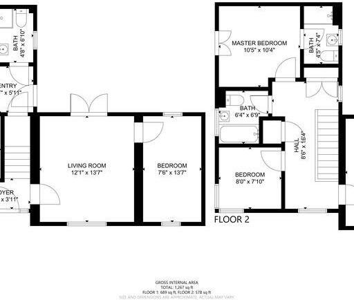 5 Bedroom House. Gladstone Road floorplan