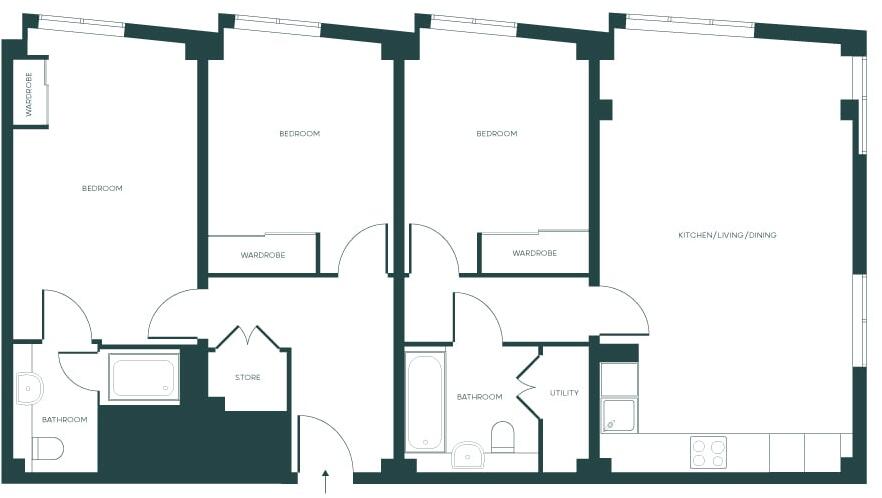 Ten Degrees, Croydon floorplan