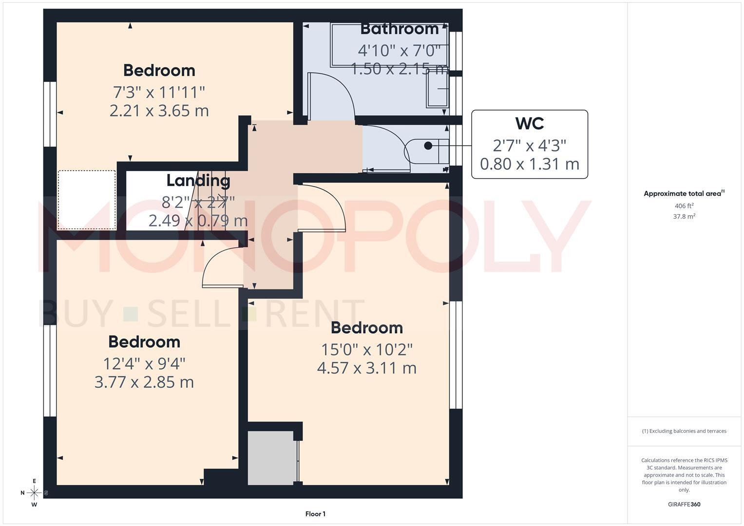 Heol Caradoc, Rhosllanerchrugog, Wrexham floorplan