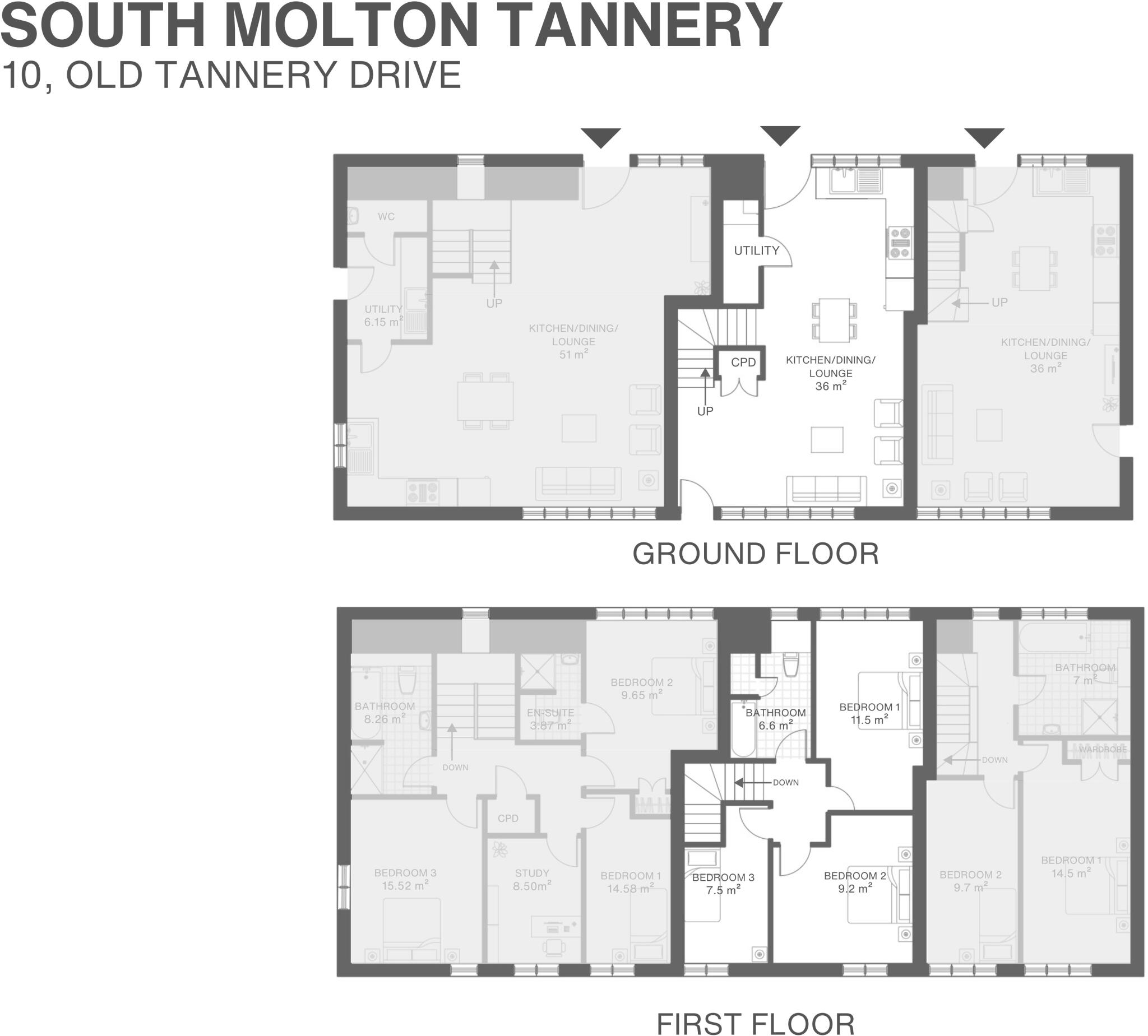 Old Tannery Drive, East Street, South Molton, Devon, EX36 floorplan