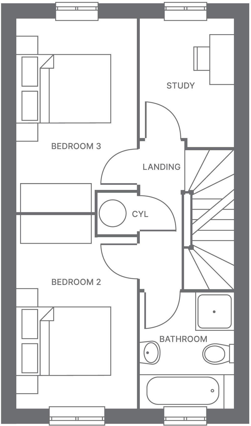 Royal Gardens, Wixams, MK45 floorplan