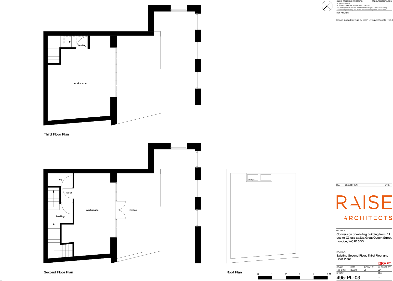 495-PL-03 Existing Second Floor, Third Floor and Roof Plans.pdf