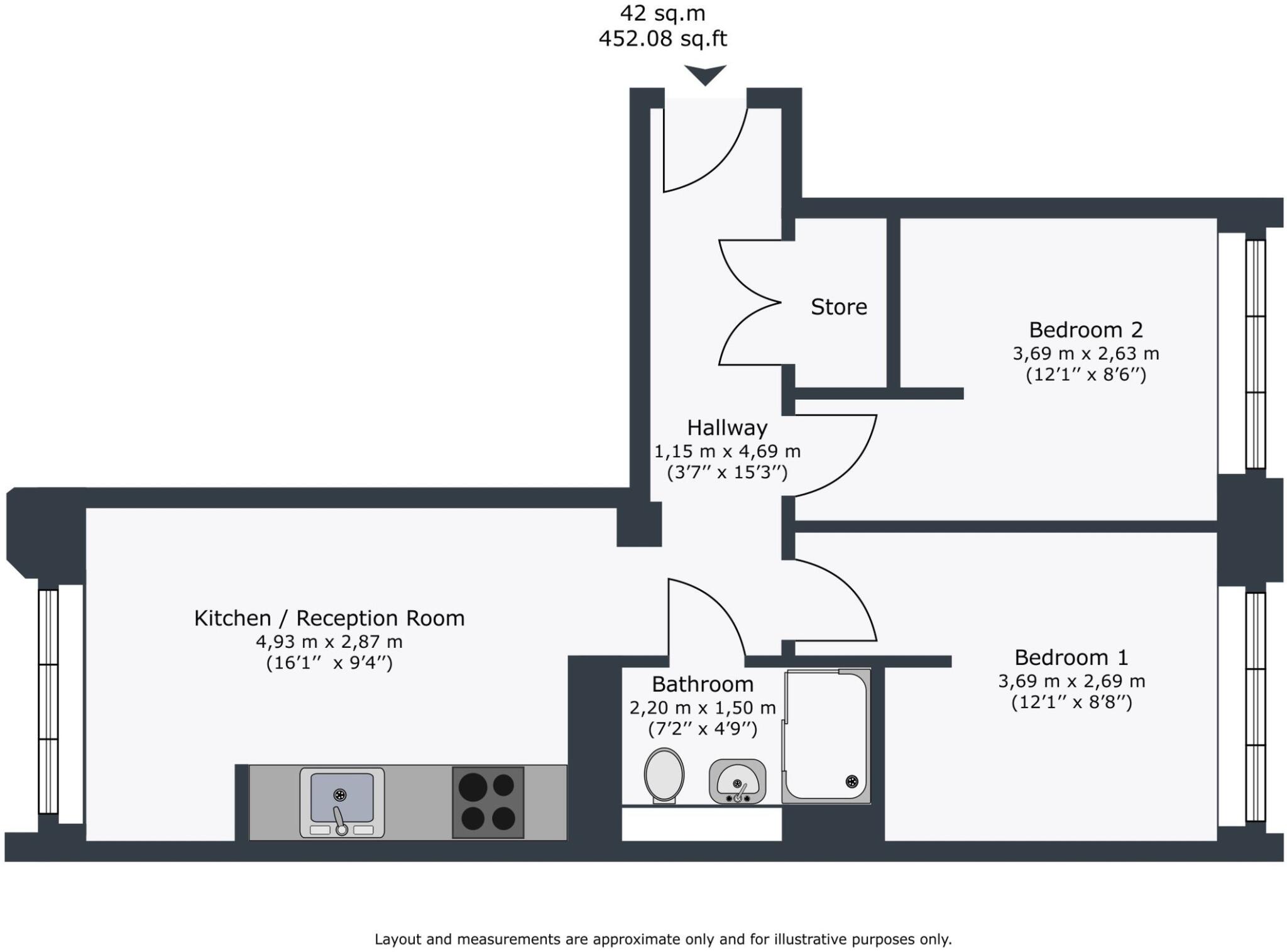 George West House 2 Clapham Common North Side floorplan