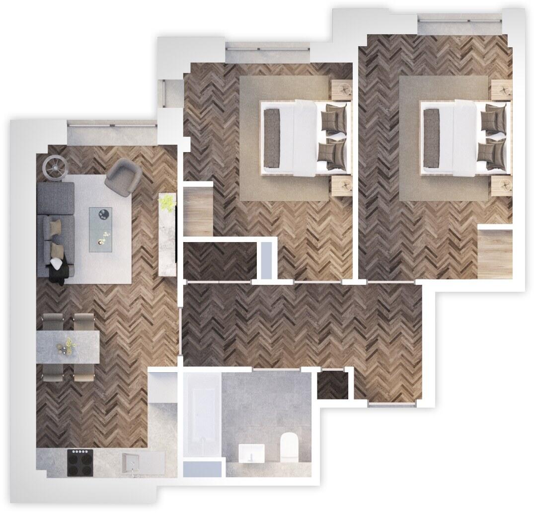 5% Projected Rental Yields | Stylish London Apartment, London Docklands – Premium 2 Bed, Long-Term Growth Opportunity floorplan