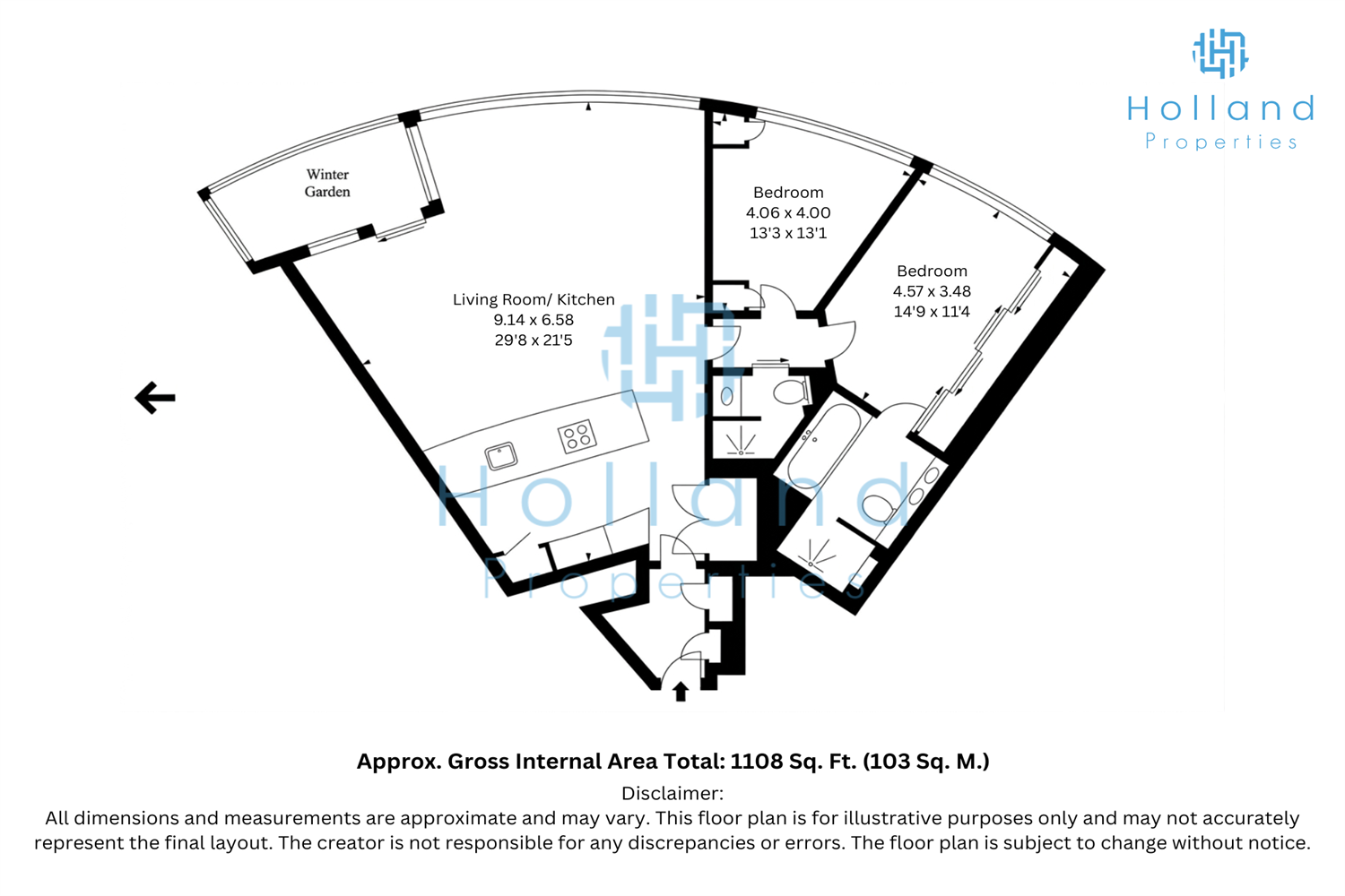 1 St. George Wharf, SW8 floorplan