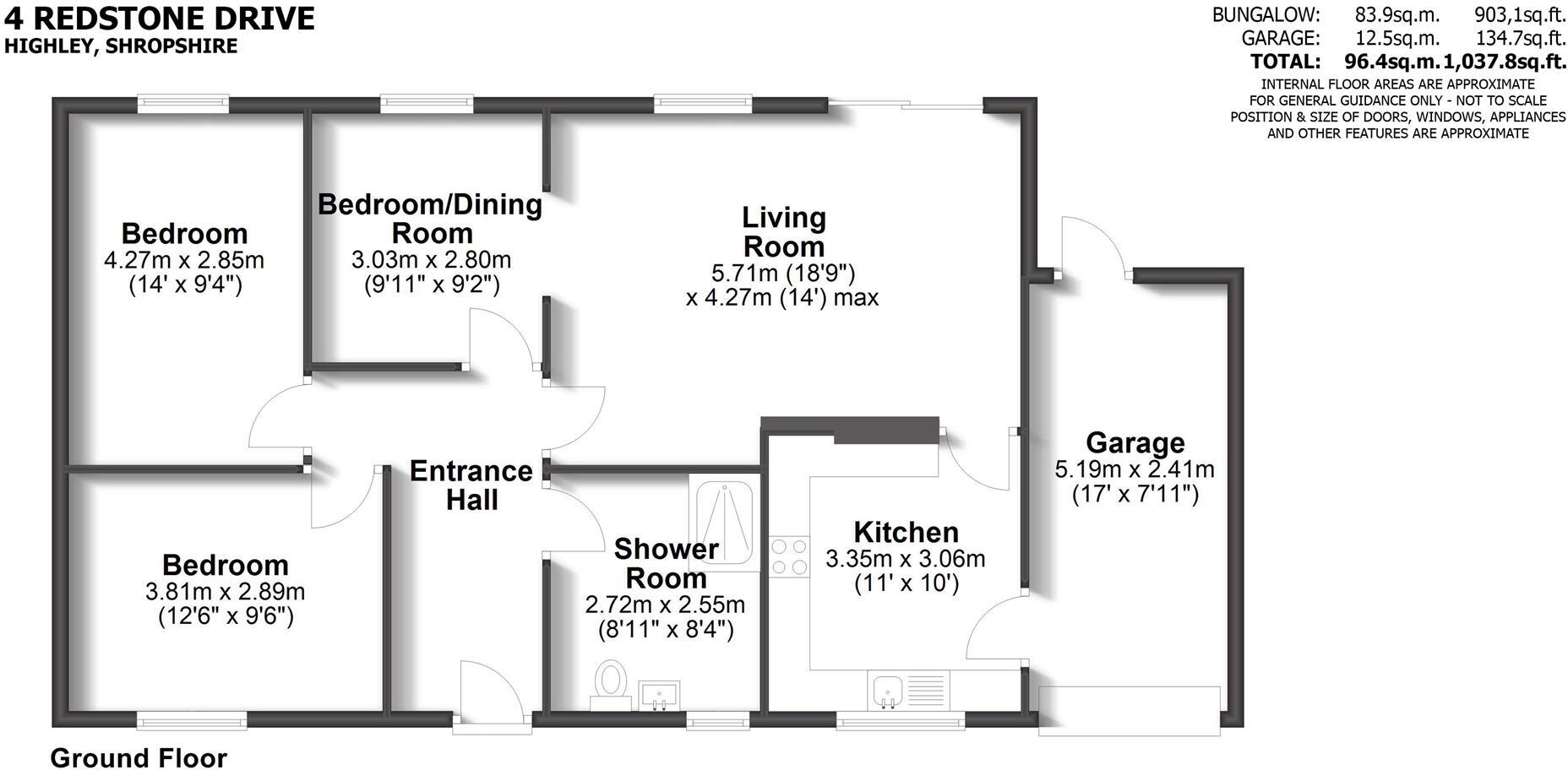 4 Redstone Drive, Highley, Bridgnorth floorplan