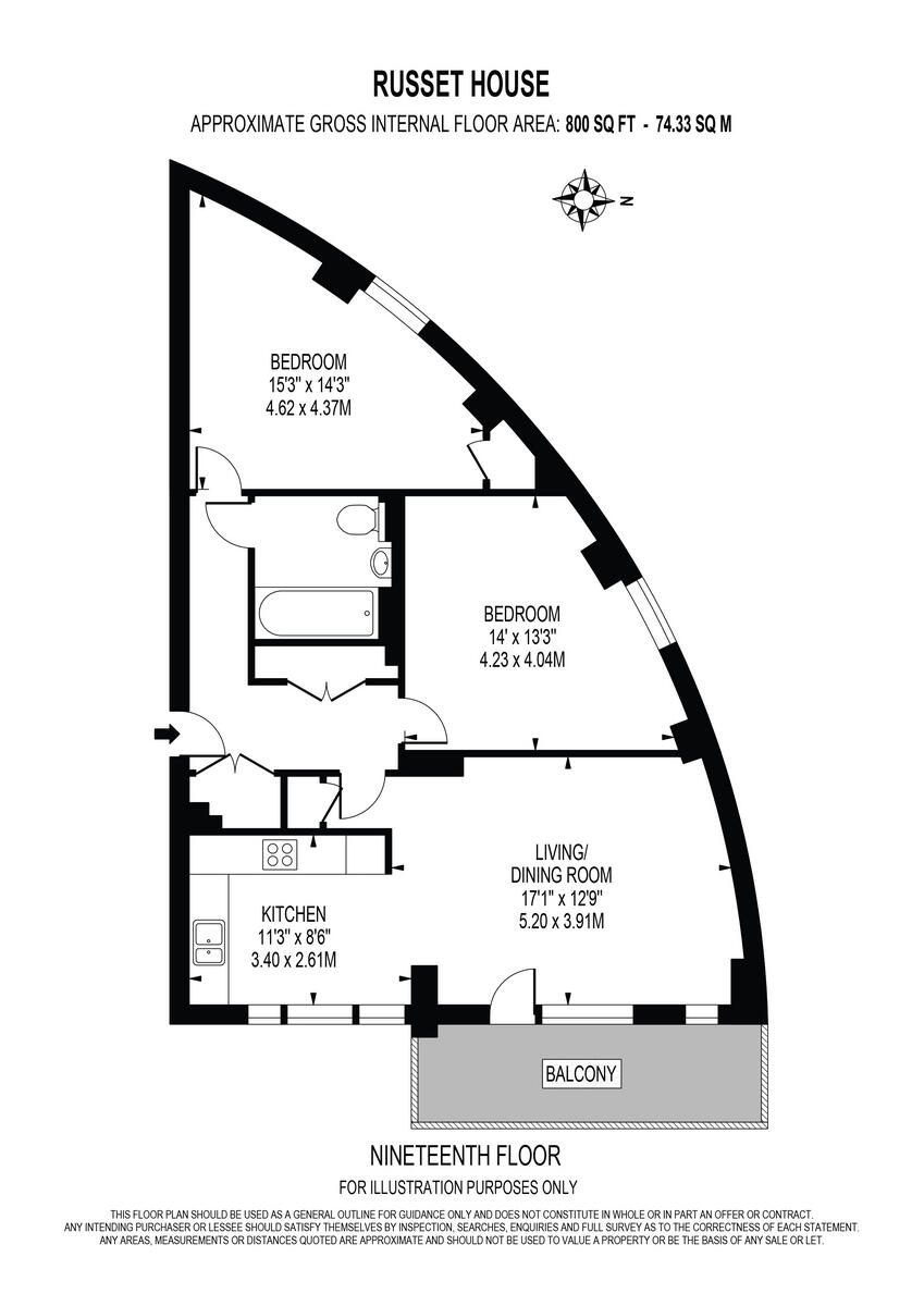Mercury Walk, London E14 floorplan