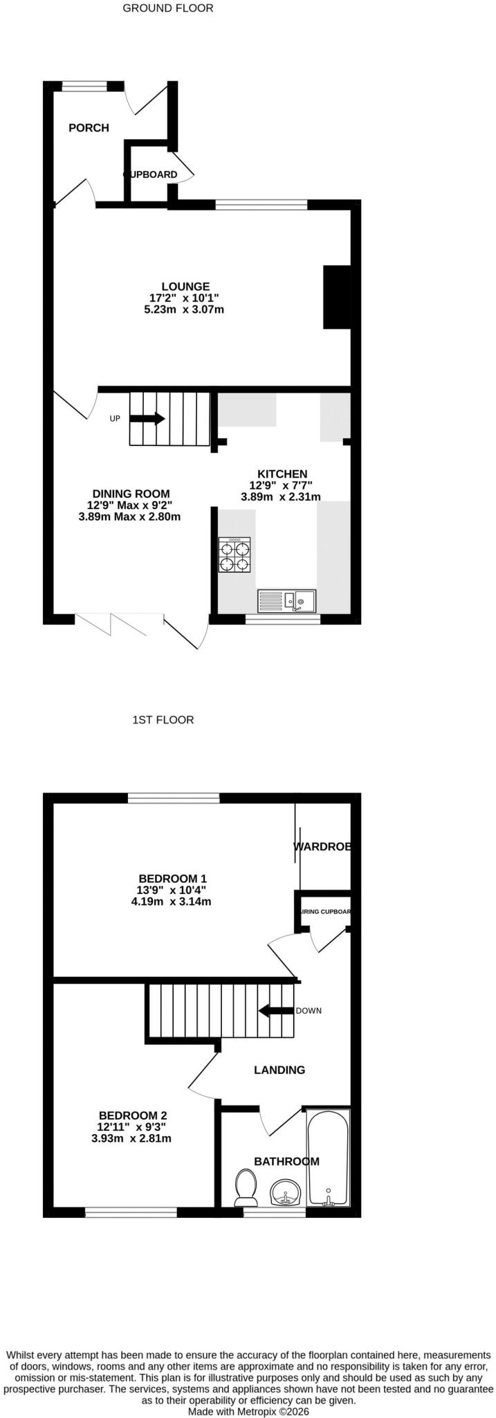 Chute Close, Parkwood, Gillingham, ME8 floorplan