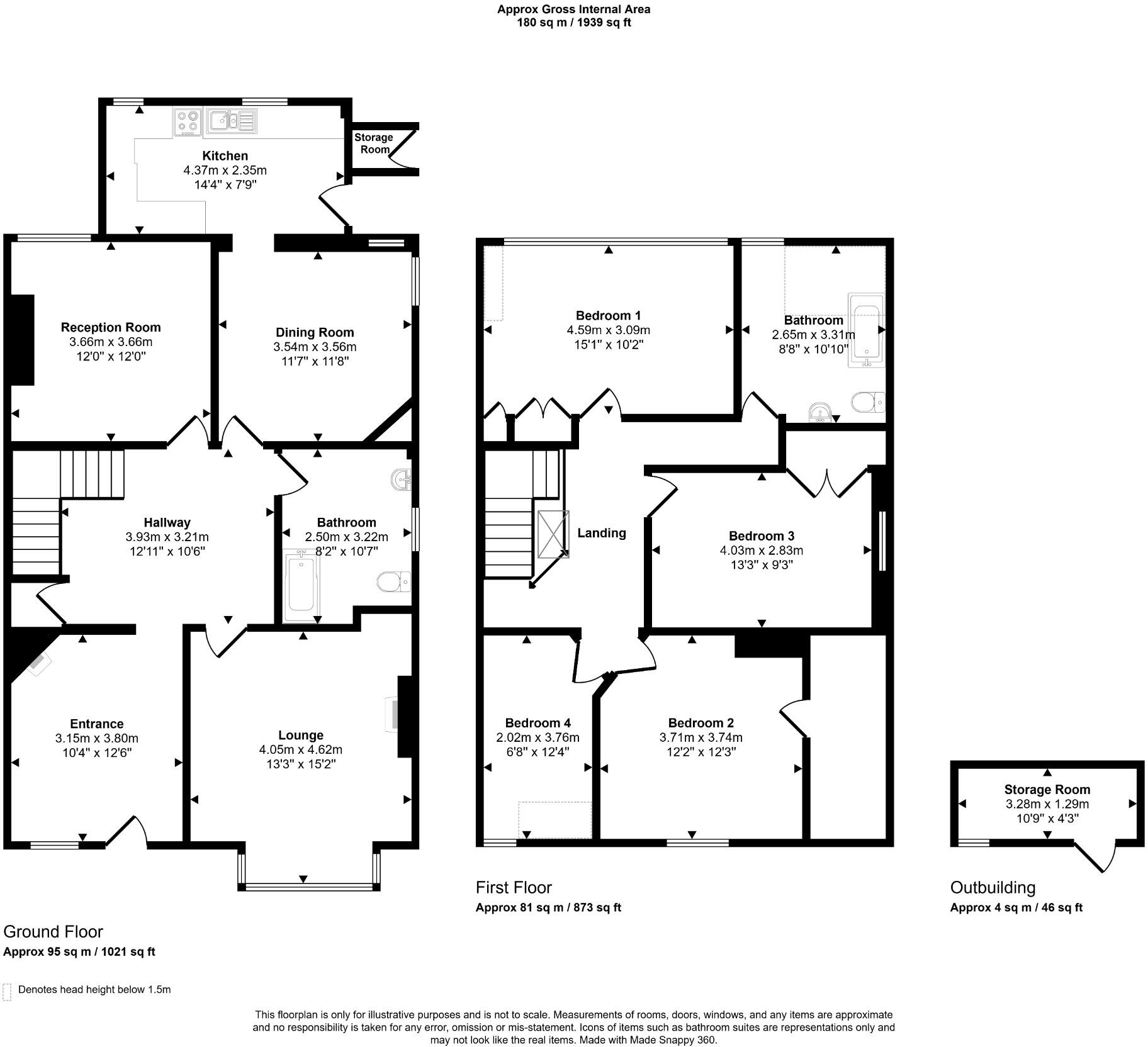3 Melyd Avenue, Prestatyn, Denbighshire, LL19 8RN floorplan