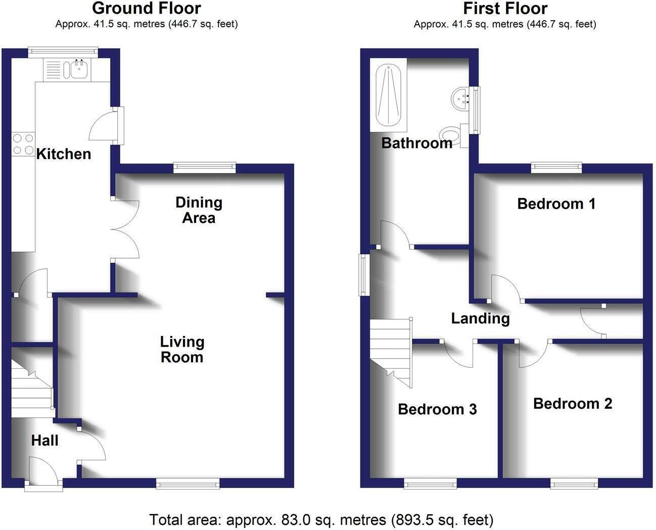 Grove Hill, TS13 floorplan