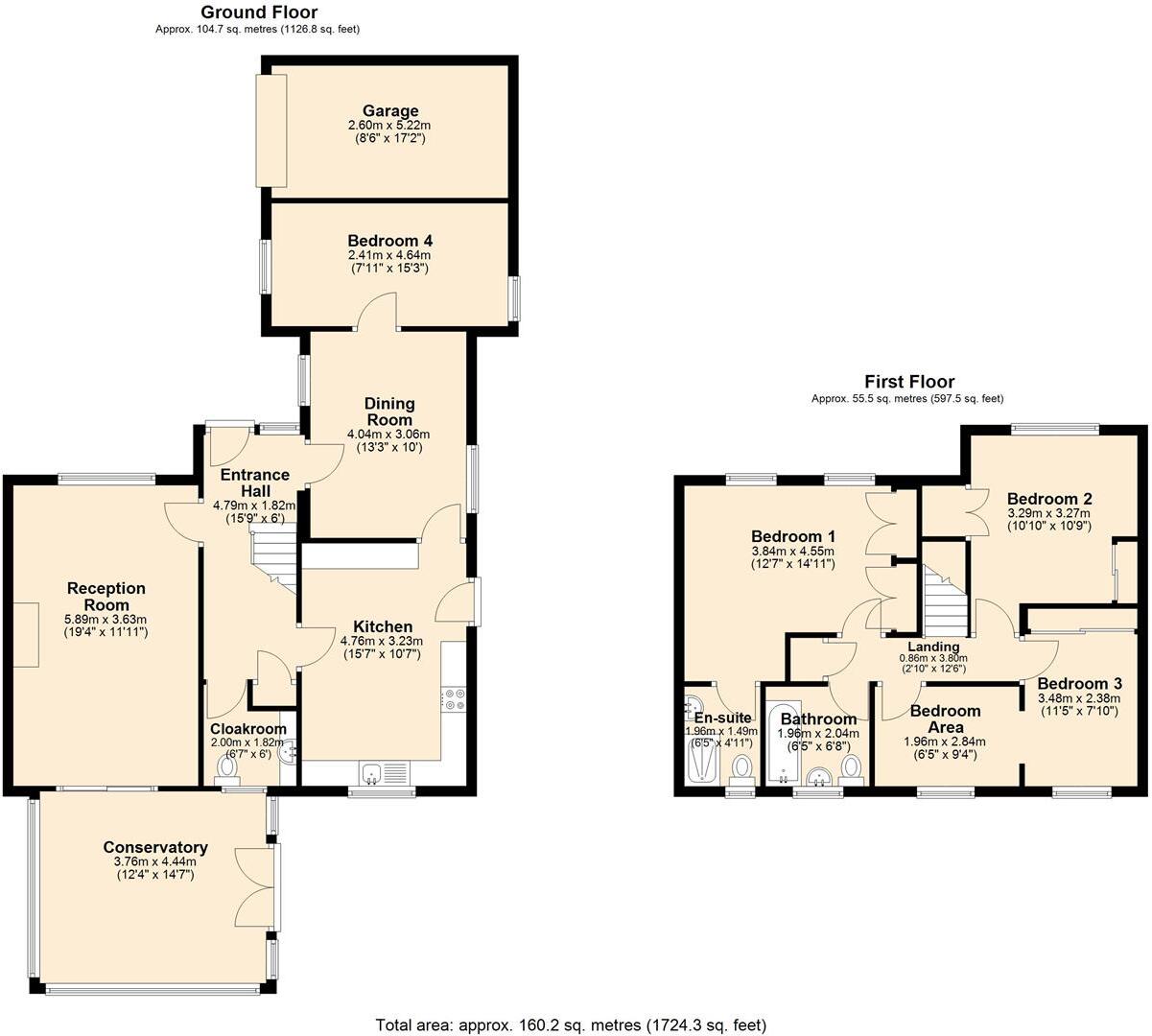Thorne Close, Ashgate, Chesterfield floorplan