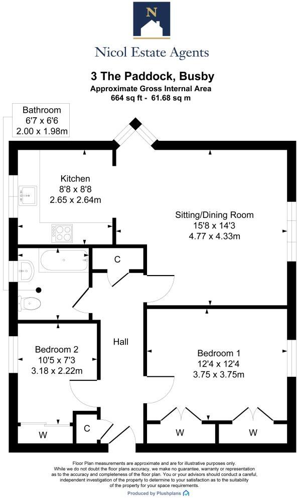 The Paddock, Busby floorplan