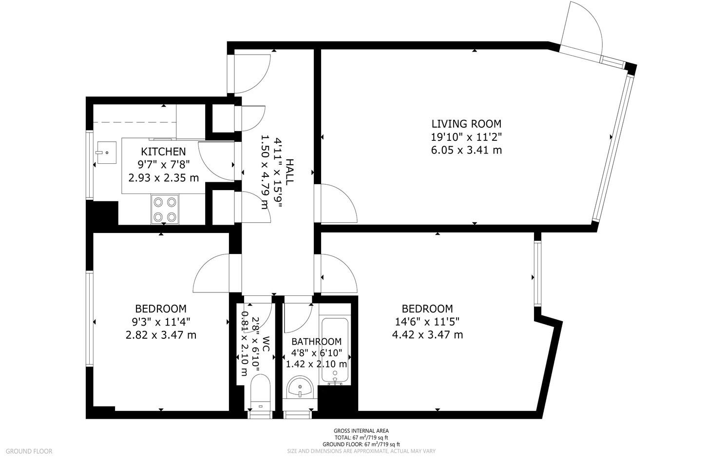 2 bedroom Second Floor Flat in Bognor Regis floorplan