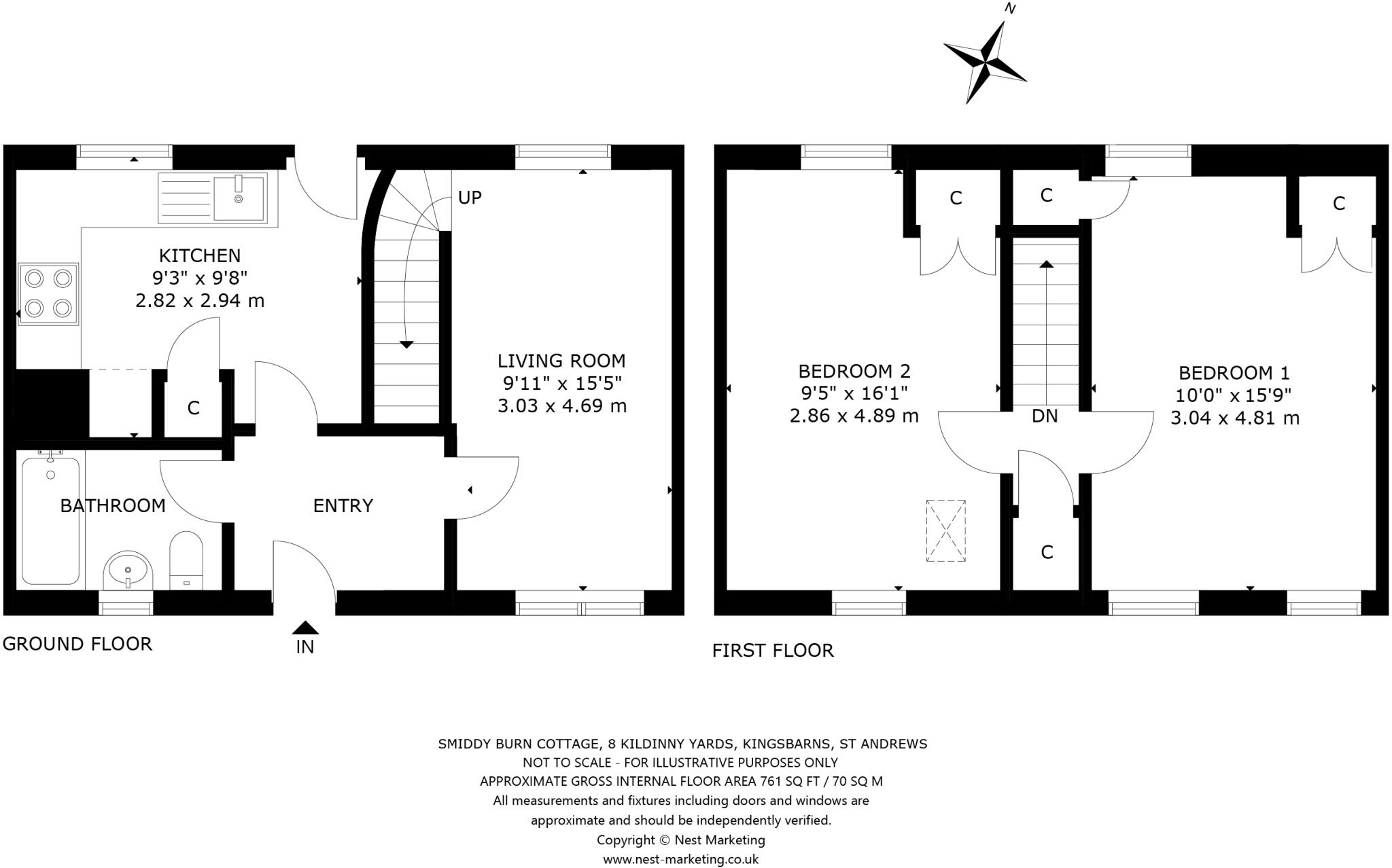 Smiddy Burn Cottage, 8 Kildinny Yards, Kingsbarns, St. Andrews floorplan