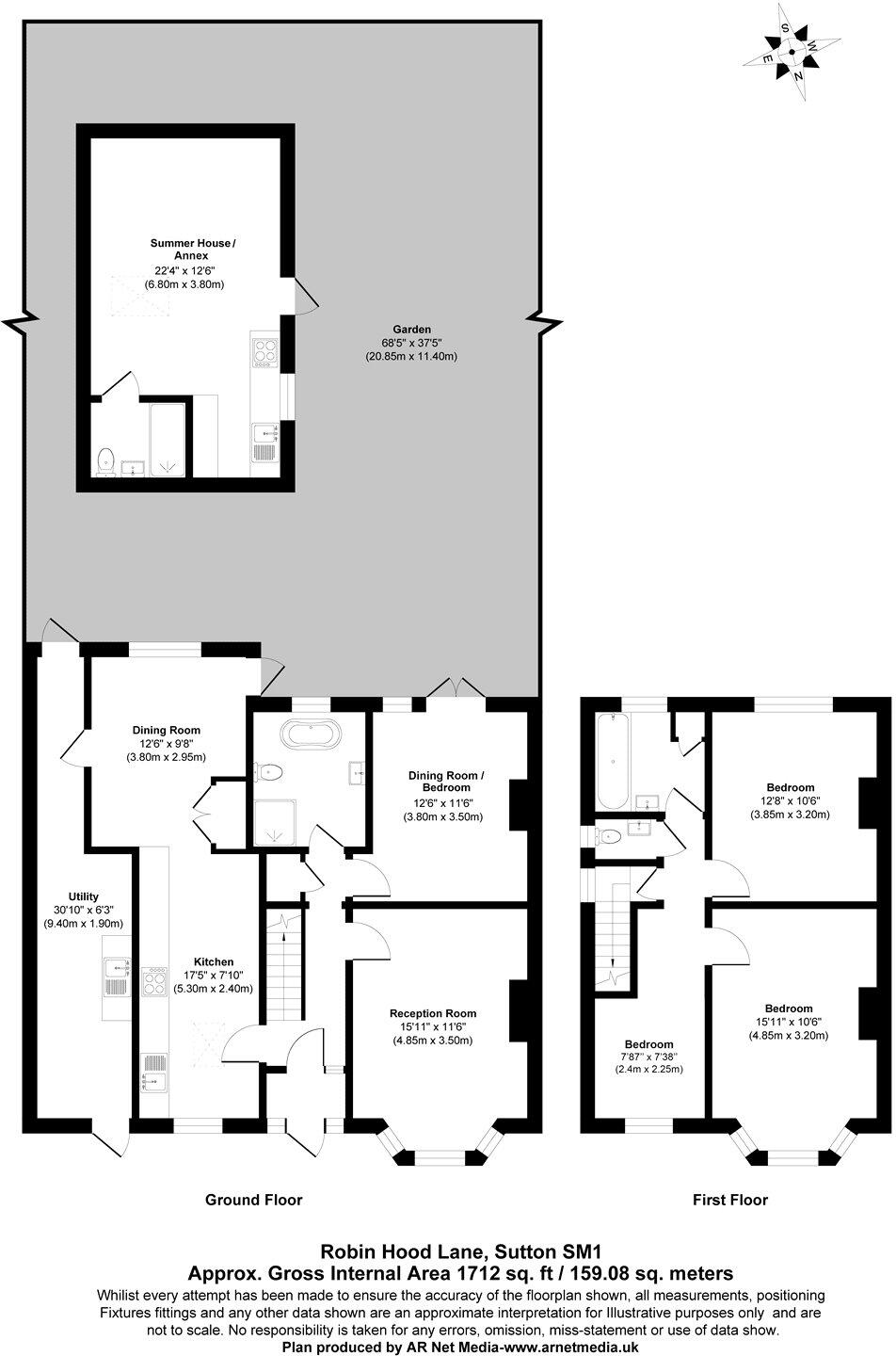 Robin Hood Lane, Sutton, SM1 floorplan