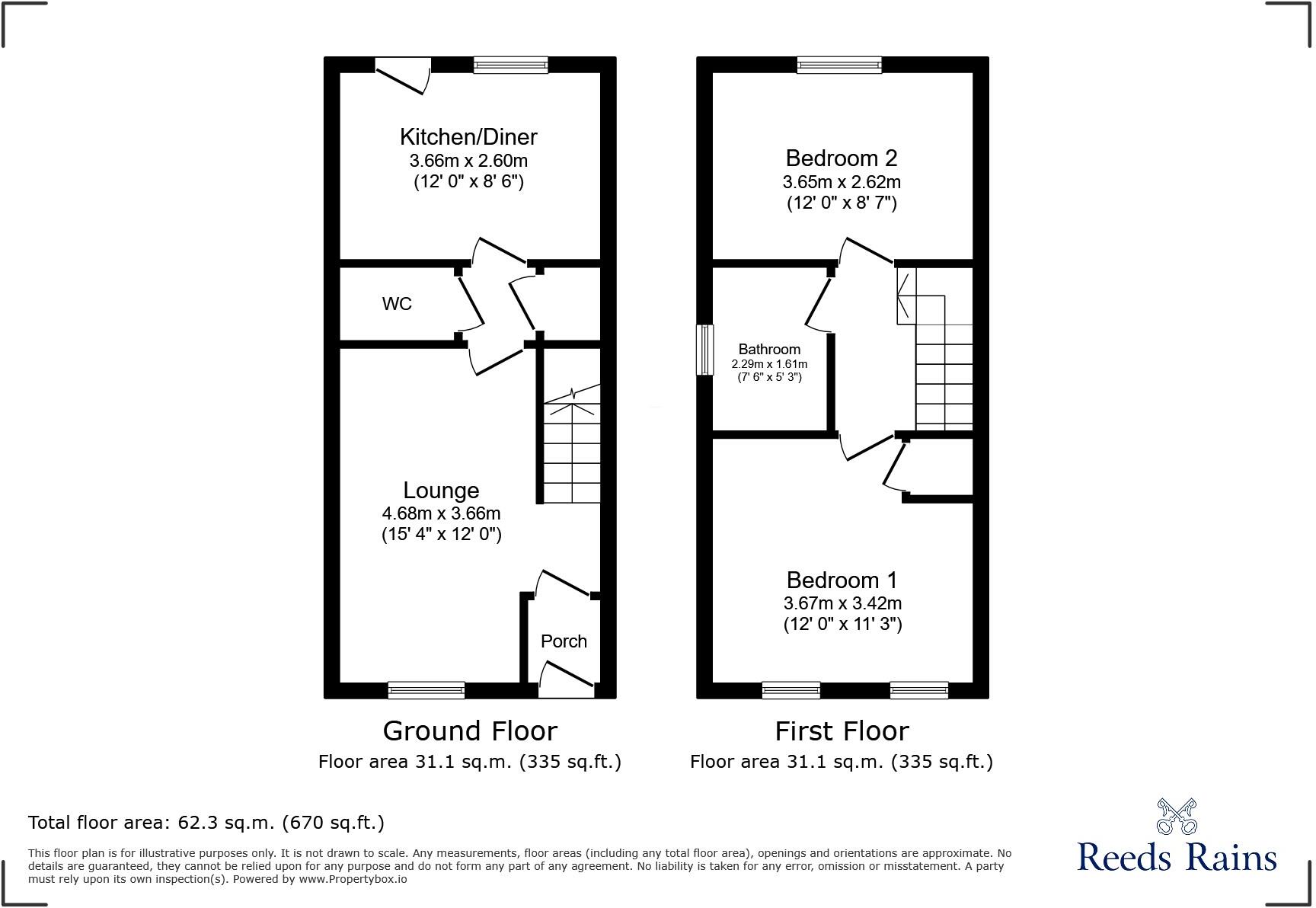 John Walton Close, Glossop, Derbyshire, SK13 floorplan
