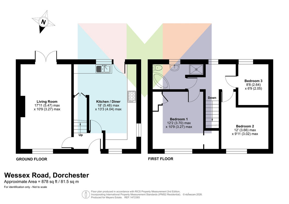 Wessex Road, Dorchester, DT1 2 floorplan