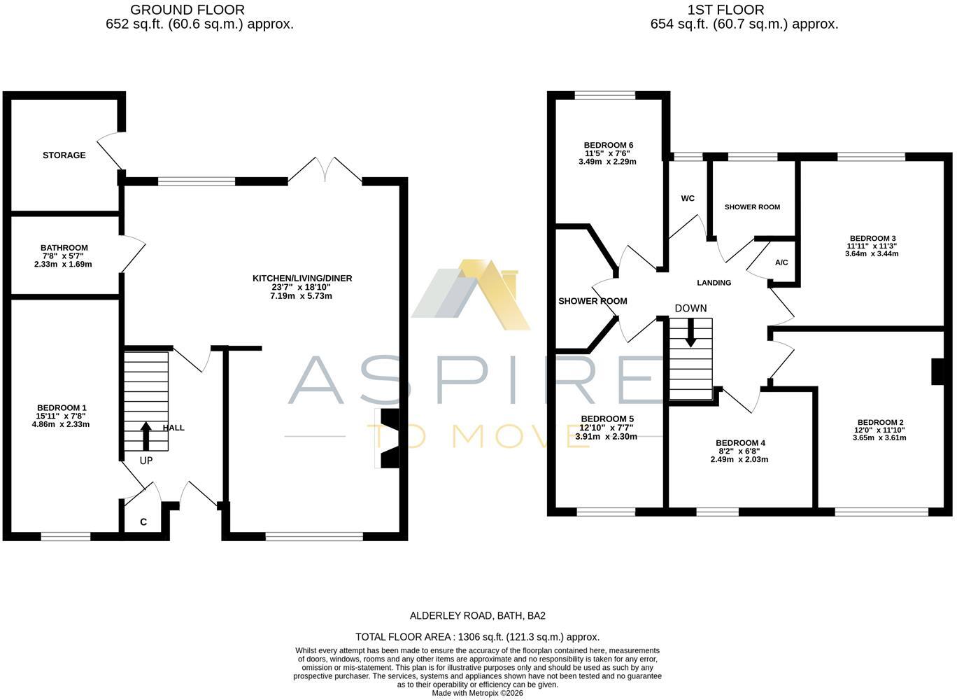Alderley Road, Bath floorplan