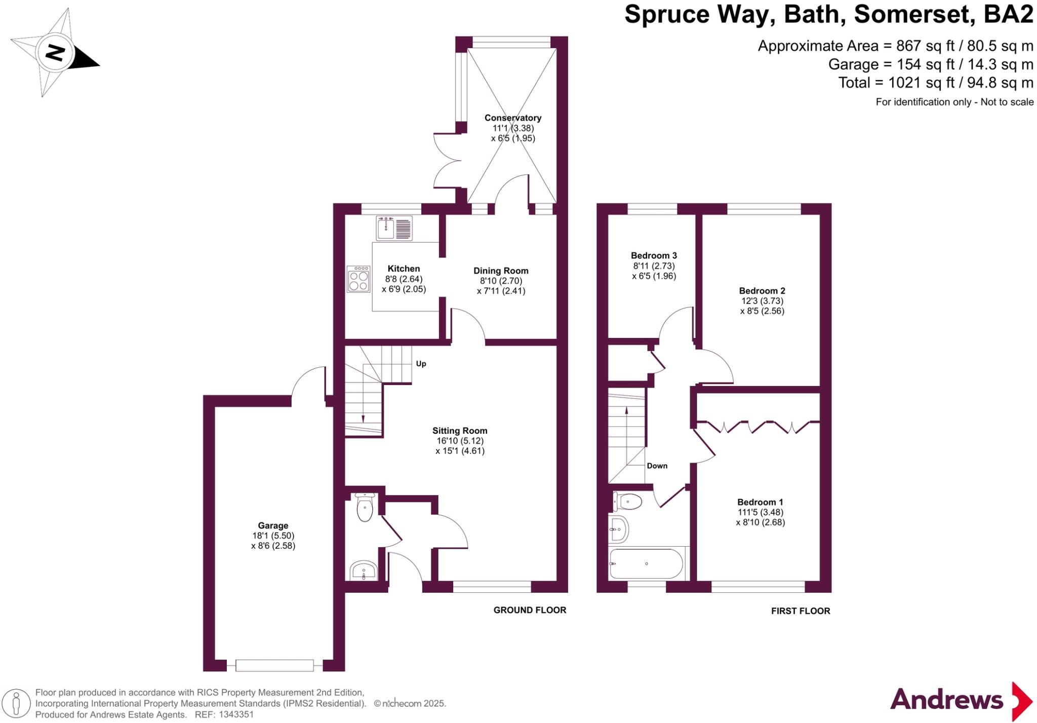 Spruce Way, Bath, Somerset, BA2 floorplan