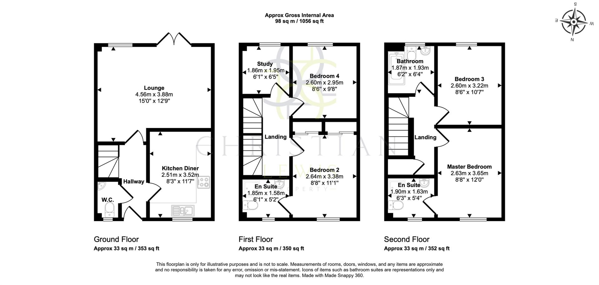 Robins Corner, Evesham floorplan