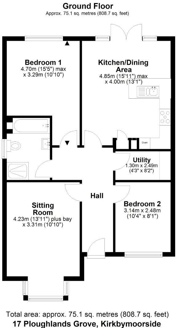 17, Ploughlands Grove, Kirkbymoorside, YO62 floorplan