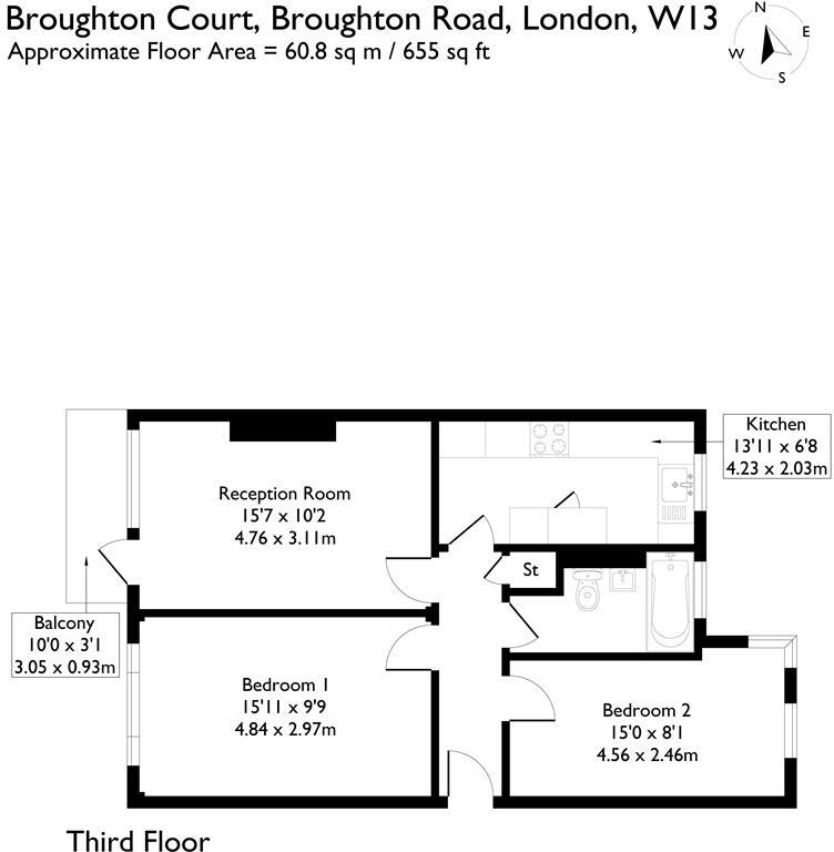 Broughton Road, London floorplan