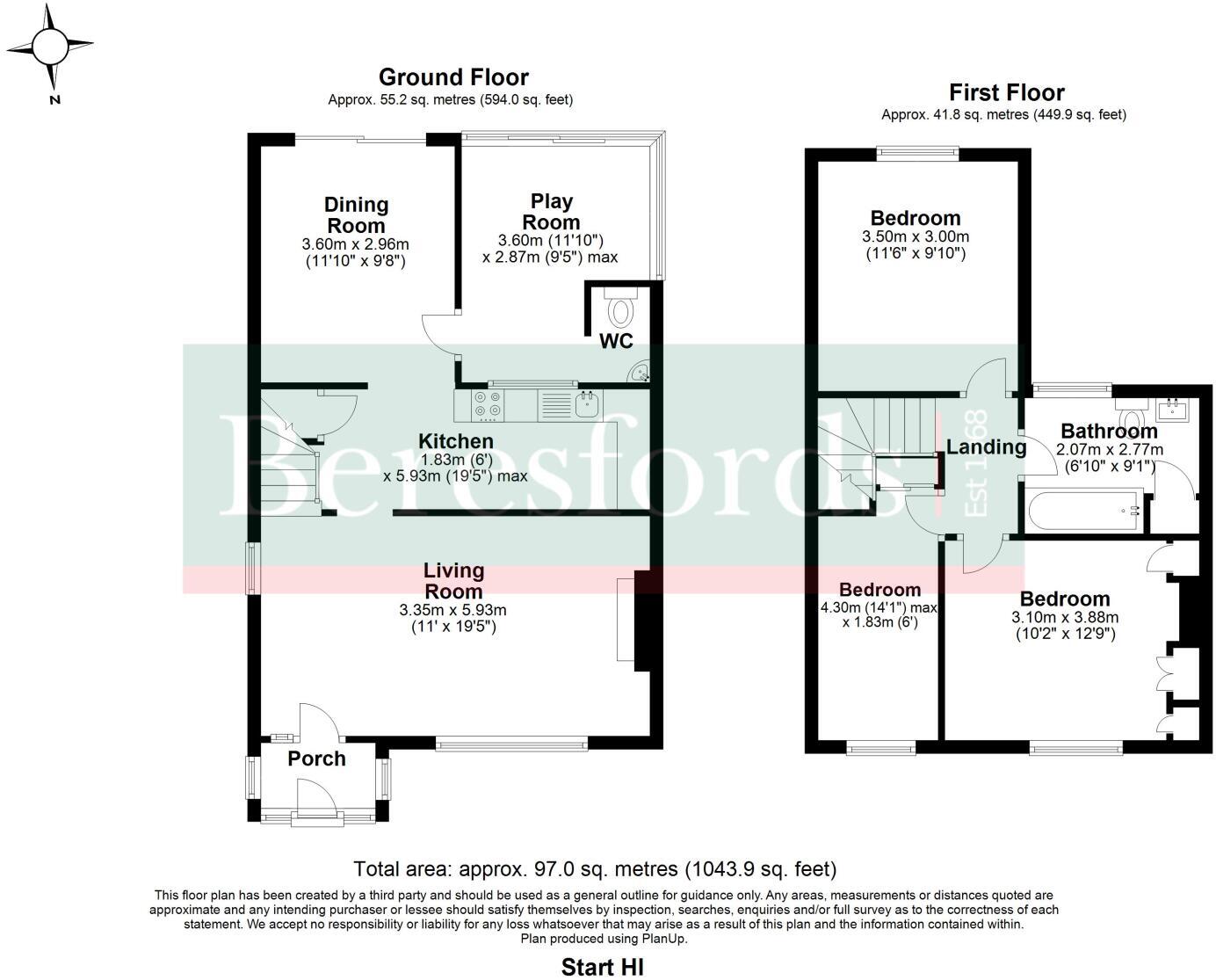 Start Hill, Bishop's Stortford, CM22 floorplan